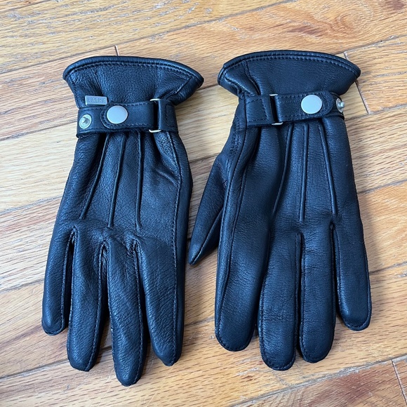 Laska Black Leather Lined Gloves - Picture 2 of 7
